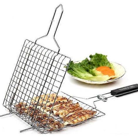 Outils pour barbecue, grilles carrées, grilles en acier inoxydable, filets de pêche grillés, filets de pêche grillés, filets grillés (1/4)