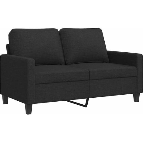 2-Sitzer-Sofa Schwarz 120 cm Stoff vidaXL