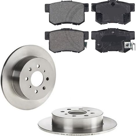 KIT FRENI POSTERIORI compatibile con HONDA CIVIC VII COUPE (EM2,EU,EP,EV,ES,ET) - DISCHI + PASTIGLIE OEM: FDB956 / 17376 , 17377 , 08.5803.41 , 08.5803.44 /SOSTITUZIONE DIRETTA/BASSA POLVERE/SILENZIOS (1/5)