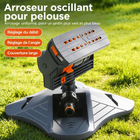 Arroseur oscillant automatique buse d'arrosage jardin pelouse noir 23 × 33 × 88 cm 417 g – Livraison gratuite (1/5)