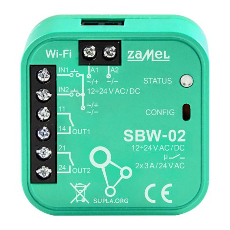 Zamel Contrôleur Wi-Fi 2-canaux Neutre Compact (1/3)