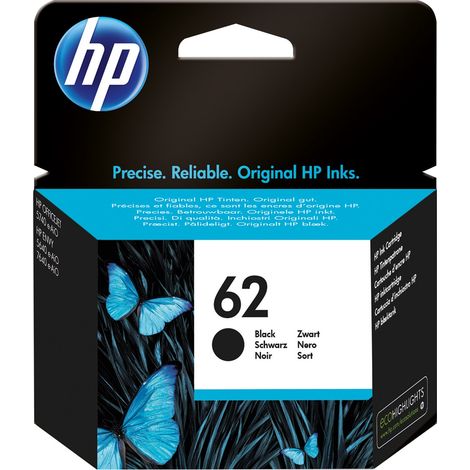 Cartucho de tinta negra HP n.º 62 original