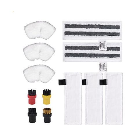 Accessoire pour Nettoyeur Vapeur Karcher Easyfix SC2 SC3 SC4 SC5 Bonnettes Microfibre Lingettes Serpillière Chiffons Brosses à Buse Ronde Pièces de Rechange