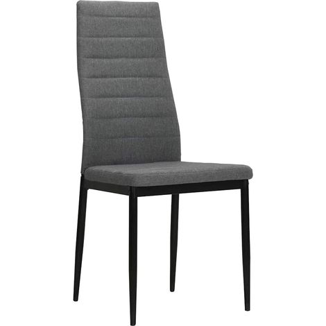 Maison Exclusive - Sillas de comedor 4 unidades tela gris claro (1/5)