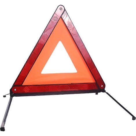Sicherheitswarndreieck, faltbar, rot reflektierend, mit Stativ