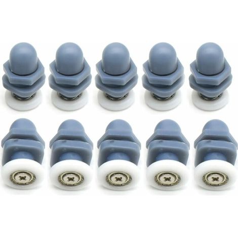 Paquete de 10 rodillos para mampara de ducha de 20 mm (1/2)