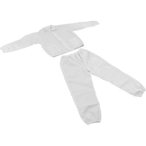 Antistatischer Polyester-Arbeitsoverall, blau-weiß mit Cut-outs, Werkstattstil, Größe XXL (1/5)