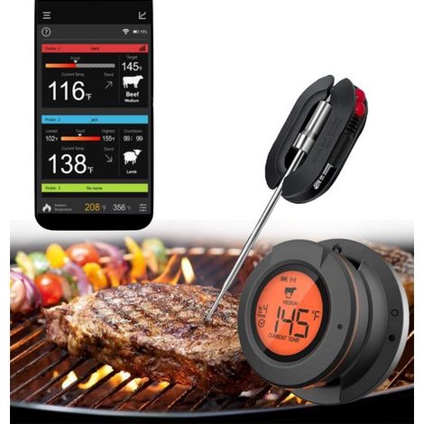 Kuppelthermometer – All-in-One-Thermometer – Grillthermometer – Kernthermometer – Bratenthermometer – Ofenthermometer – Kabelloses Grillthermometer – Bluetooth-Grillthermometer – Grill