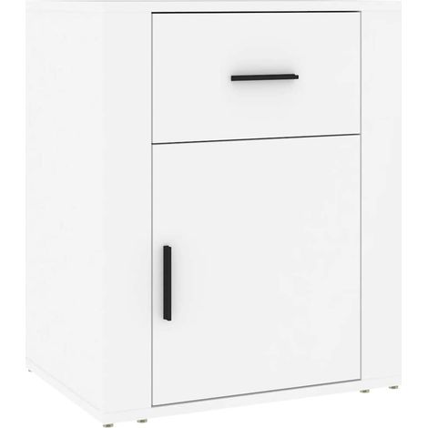 Maison Exclusive - Nachttisch Weiß 50x36x60 cm Holzwerkstoff (1/5)