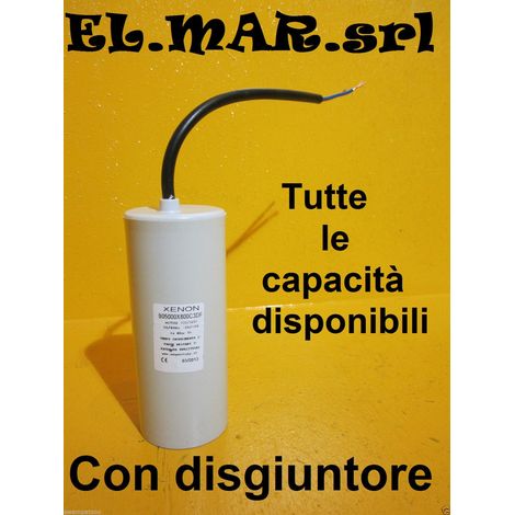 Condensatore Con Disgiuntore Elettronico per Motore Monofase 30 MF