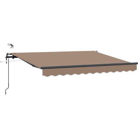 Maison Exclusive - Tenda retrattile Tortora 400 × 300 cm Poliestere (1/5)