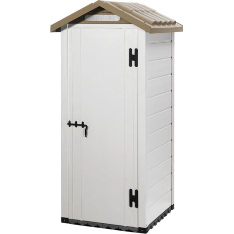 casetta da giardino in pvc garofalo "tuscany 80" l.96,5 x p.96,5 x h.203 (1/3)