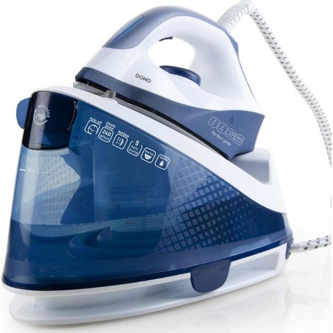 Domo DO7109S Dampfbügeleisen blau weiß 5 Bar Dampfdruck (1/4)