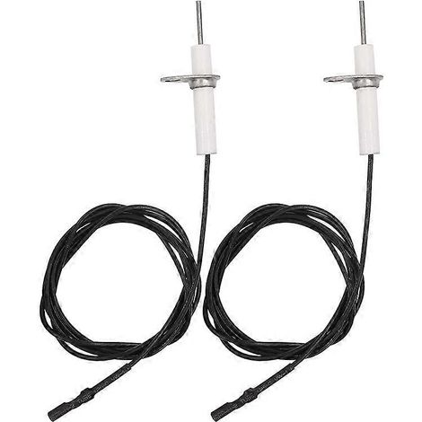 Ensemble de 2 fils d'allumage de 38 pouces et électrodes en céramique, électrodes d'allumage pouvant être pliées soi-même pour bougies à gaz. (1/3)