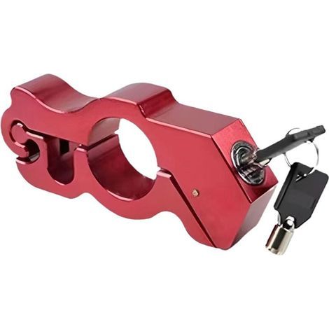 Antivol de frein de moto, antivol de guidon en alliage d'aluminium, antivol de sécurité (rouge) (1/4)