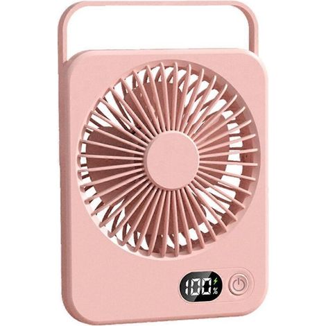 Ventilateur de bureau portable rechargeable par USB, inclinable à 180° et pliable en C (1/5)