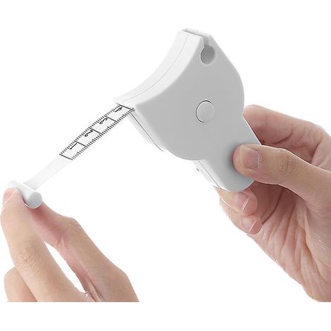 ruban Mesurer Blanc Avec Opration Une Main Corps Principal De 150 Cm, Ruban Mesurer Humain Compact Et Ergonomique (1/5)