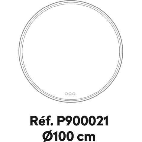 Aelle - Miroir rond , LED 100 cm variateur de lumière - AMBIANCE (1/3)