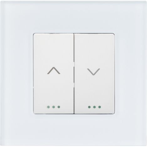 Schalter für automatische Rollläden mit PC-Rahmen Modern Weiß
