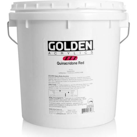 Peinture Acrylique - GOLDEN - Rouge Quinacridone S6 - 3,78 L - Mixte - Expédition de France