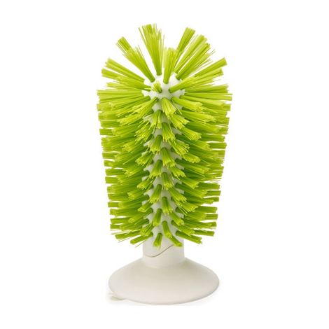 Cepillo de limpieza con ventosa para fregadero, creativo, para copas de vino, botellas de vidrio, limpiador de vidrios, utensilios de limpieza de cocina, 1 unidad (verde)