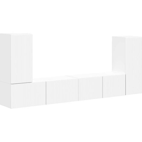Maison Exclusive - TV-Schrankset 4 pcs Weiß Holzwerkstoff