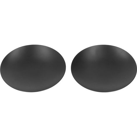 Lot de 2 bougeoirs en fer noir mat, plateau simple pour bougies, porte-bougies pour table à manger ou cheminée. (1/5)