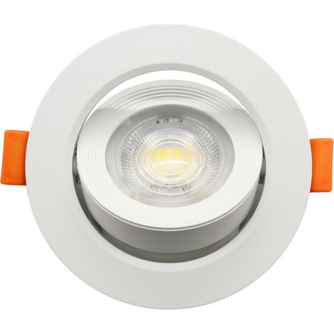 Spot LED encastré circulaire inclinable 7 W, blanc CCT Spot LED encastré