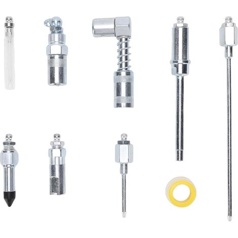 Adaptateur pour Pistolet à Graisse, Kit d'Accessoires de Graissage à Raccord Rapide en Acier Compatibilité Universelle, Étanche pour l'Automobile, Équipements Agricoles (1/5)