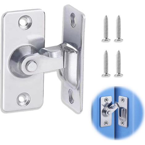 90 degrés loquet de porte de verrouillage coulissante en acier inoxydable à angle droit,sécurité serrure les porte boucle de pliage fermoir porte