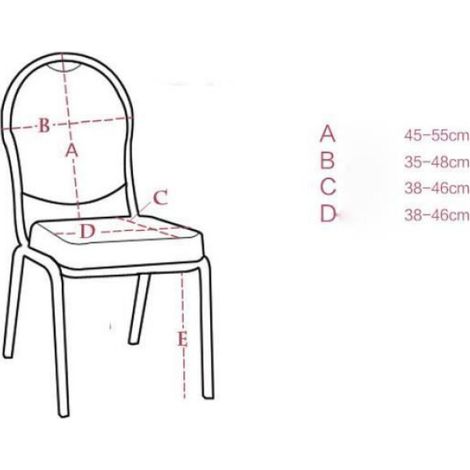 Housse De Chaise - Spandex Gris - Extensible Avec Bande Élastique - Antidérapante - Lot De 4 (1/4)