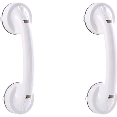 Asa Para Puerta - Ventosa Fuerte 19x6 cm - Sin Taladrar - Para Puertas De Baño Armarios Y Neveras - Plástico Duradero - 2 Unidades (1/5)