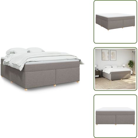 Boxspringbett mit Matratze Taupe 180x200 cm Stoff - Boxspringbett - Boxspringbetten - Bett - Bett Mit Stauraum (1/5)