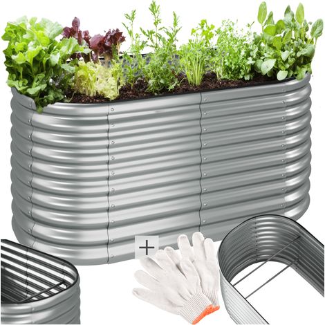 Carré potager 160 x 80 cm en acier galvanisé capacité 804L (1/5)