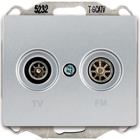 SIEMENS Prise TV/FM Alu Silver Delta IRIS (1/2)