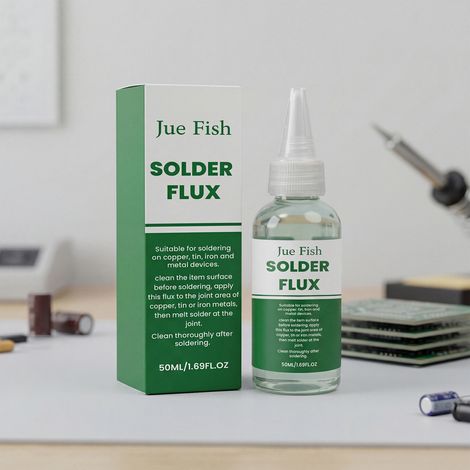 Flux de soudure facile à utiliser et pratique pour un usage domestique, pour fer à souder, aluminium, batteries, feuilles de nickel et fers à souder – 50 ml (1/5)
