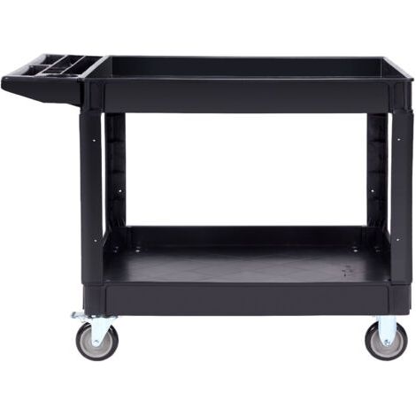 [JAMAIS UTILISÉ] Mophorn Carrello di Servizio 116x65x85cm Carrello a Mano Multiuso 2 Ripiani Capacita Totale 250kg,Carrello a Portata con Ruote Girevoli 360° 2 Ruote con Freni, Carrello Portaoggetti d