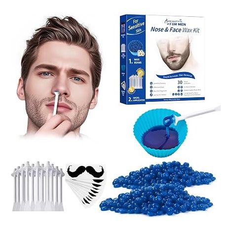 Nose Wax Kit Nose Wax, Waxes, Applicators, Models of Moustache Nose Hair Removal Wax (1/5)