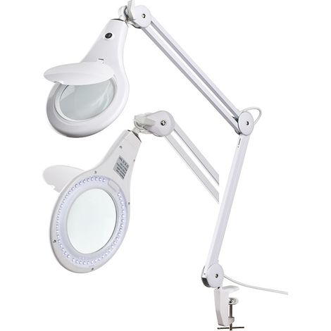 LUPENLEUCHTE LUPENLAMPE ARBEITSLEUCHTE 48 LED LUPE LAMPE FERVI 0366
