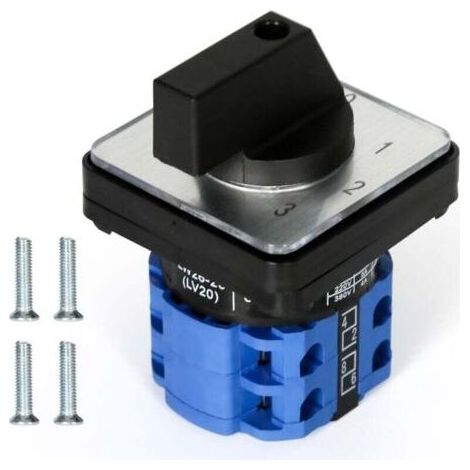 Interrupteur rotatif Universal 4 Position 8 Terminales Sélecteur de Came Rotatif Interrupteur Rotary Cam Commutateur Inverseur 20A LW26-20/2 (1/4)