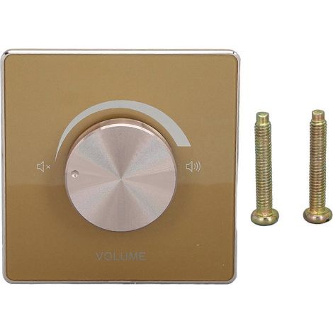 Commande de volume murale 50 W, cadre en alliage d'aluminium, commutateur de réglage à tension constante 5 positions, bouton rotatif de contrôle du volume (1/5)