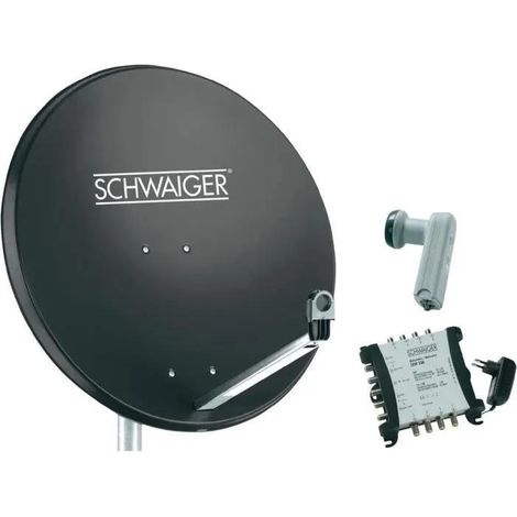 Schwaiger SPI9961SET6 sistema SAT antracita 80 cm
