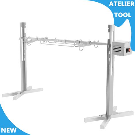 ATELIER Acier inoxydable Grand Spit Roaster Rotisserie Poulet Cochon Agneau Grill électrique Grill 50-70kgf.cm (1/5)