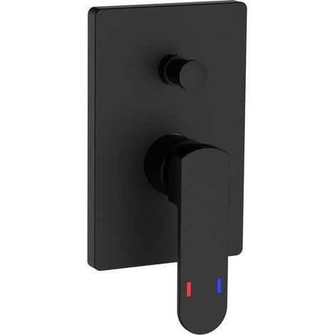 Miscelatore Incasso Doccia con Deviatore Serie Rover Nero (1/2)
