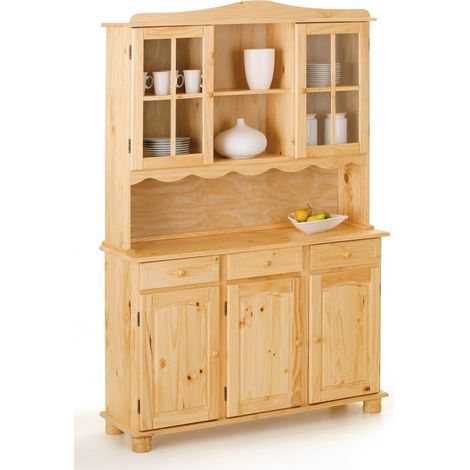 Credenza Country in Pino Massello Naturale 2 Ante e 3 Cassetti