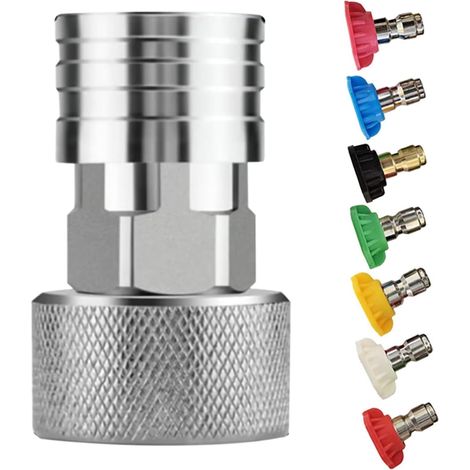 für Gartenschlauch 7 in 1 verstellbarer Edelstahl Adapter