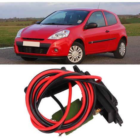 Résistance de ventilateur de chauffage + faisceau de câbles compatibles avec Renault Clio 2005-2012 et Renault Modus 2004-2012