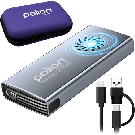 Boîtier SSD M.2 NVMe avec ventilateur et port USB-C 3.2, jusqu'à 4 To (1/5)