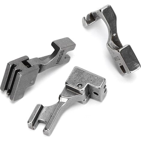 Pied-de-biche pour fermeture éclair dissimulée pour machine à coudre industrielle à plat, pied-de-biche pour fermeture éclair, pied-de-biche tout acier S518/S518N/T168 (1/5)