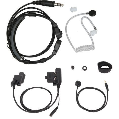 Adaptateur de casque pour Motorola HT1000, micro-gorge, antibruit, Push to Talk, Vibration, remplacement